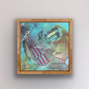 Original abstract painting by Marcy Stone, play after pressure